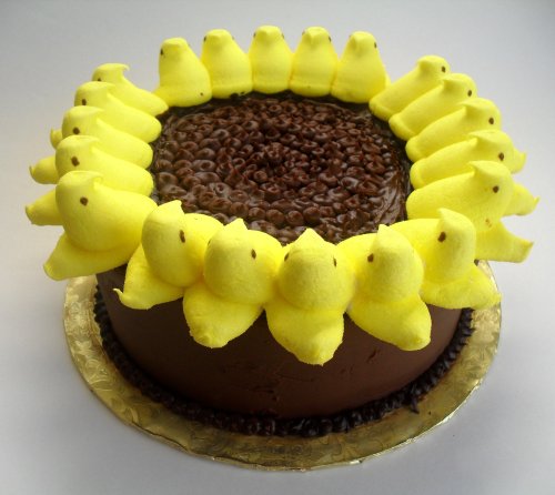 sunflower peeps cake