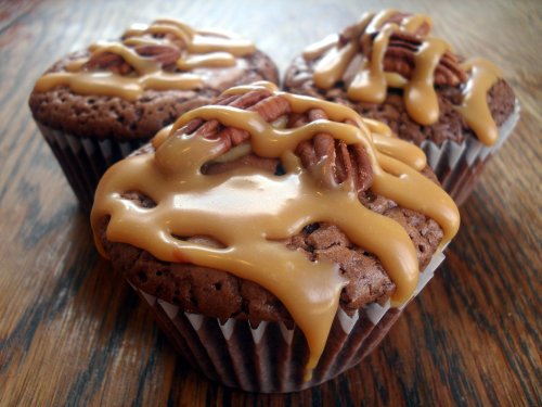 turtle brownie cups