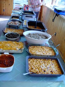 Pig Roast Food Table