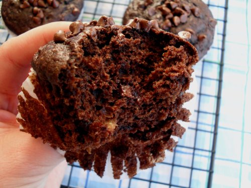 double choc ban mufin inside