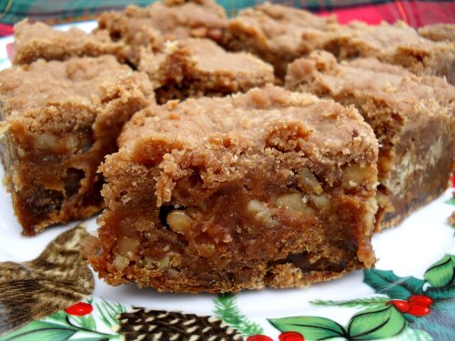 caramel walnut brownies