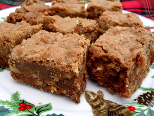 caramel walnut brownies