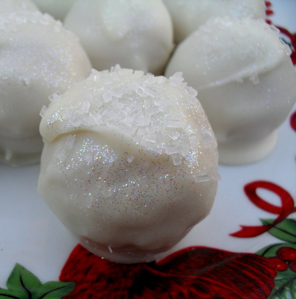 snow ball or wedding cake truffles