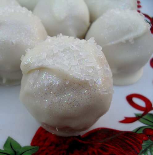 snow ball or wedding cake truffles