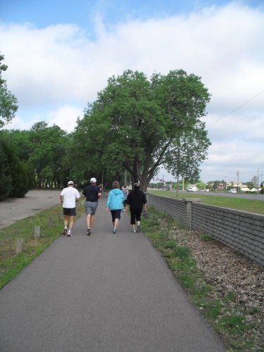 runners daring to pass us! The nerve.