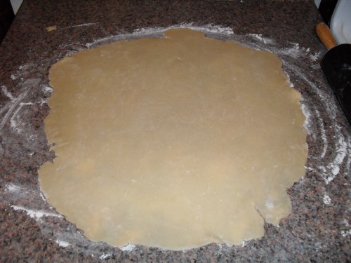 rolled out leftover pie pastry