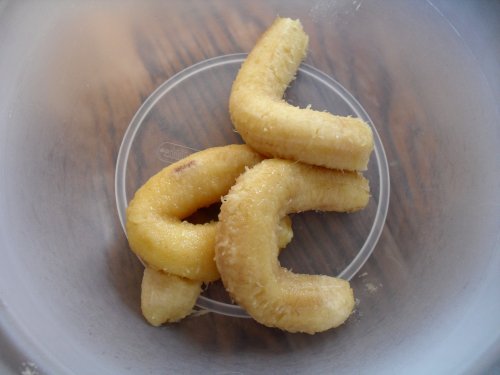 peeled overripe bananas