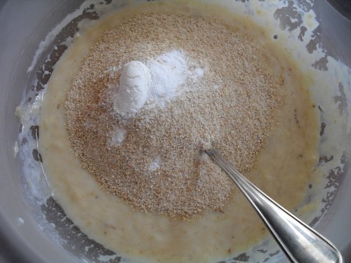 adding dry ingredients