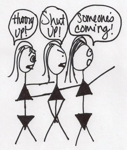 hiding Danielle between us