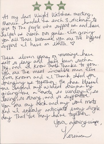 11th Anniversary Card from me to Dennis