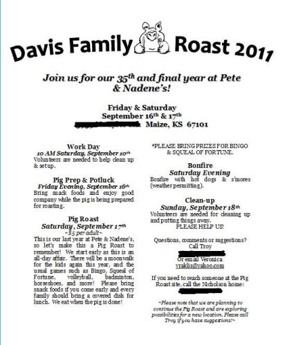 pig roast invite