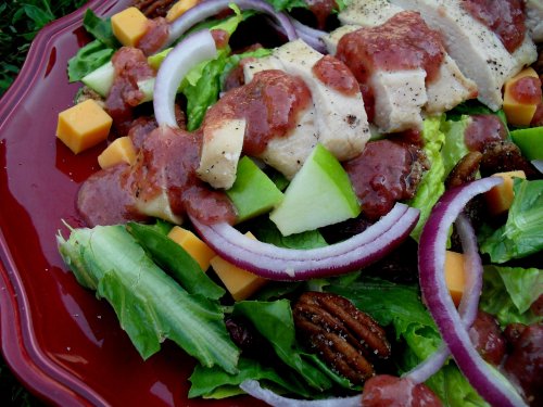 romaine chicken cranberry salad