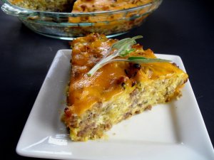 sausage squash pie