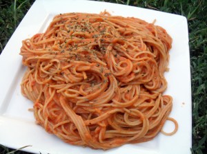 spaghetti with vodka cream sauce