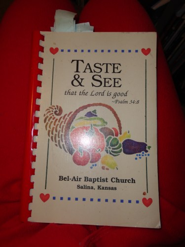 taste and see that the Lord is good cookbook