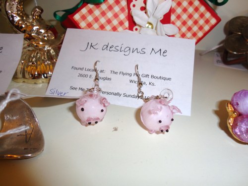 pig earrings