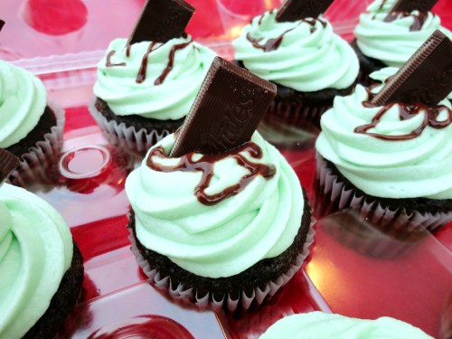 andes mint cupcakes