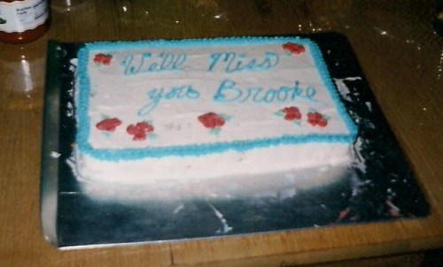 brooke's going away cake