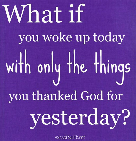 only things thanked God