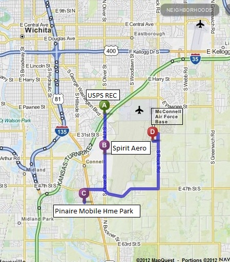 tornado path southeast wichita