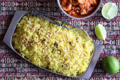 Saffron Rice with Golden Raisins & Pine Nuts